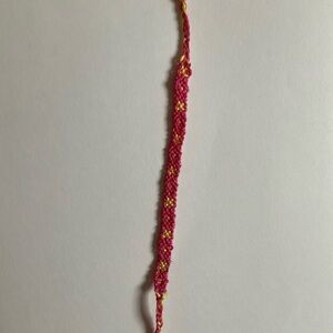 Handcrafted Pink and Yellow Bracelet